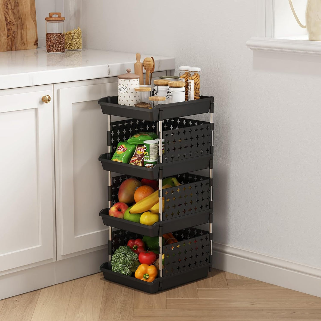 Lifewit Plastikstapelstapelstapelbehälter für Pantry -Stapelkorb für die Organisation von Lebensmitt
