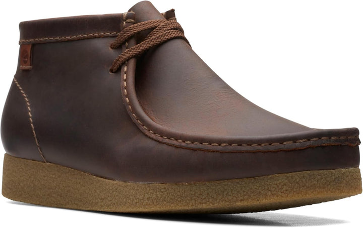 Clarks Herren Shacre Stiefel Stiefelette 42 EU Weit Beeswax Leather, 42 EU Weit Beeswax Leather