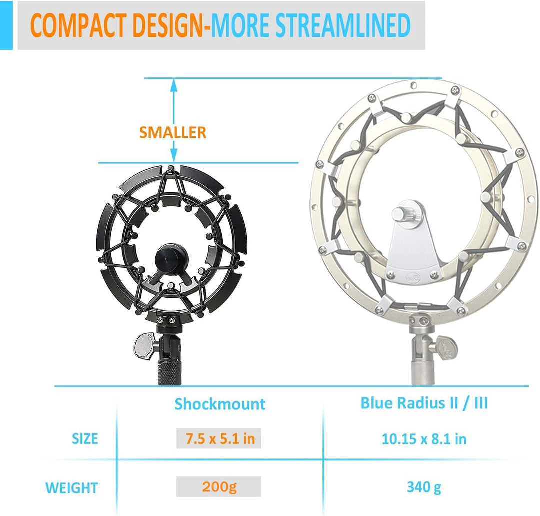 Shure SM7B Mikrofonspinne, Shock Mount Reduziert Vibration und Verbessert die Aufnahme Qualität von