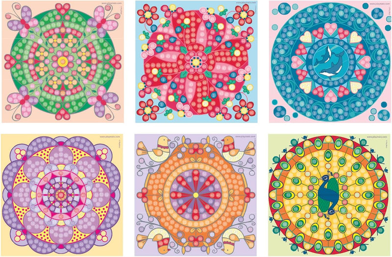 PlayMais TRENDY MOSAIC Mandala Kreativ-Set zum Basteln für Kinder ab 6 Jahren | Über 3.000 Stück & 6