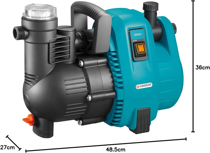 Gardena Comfort Gartenpumpe 4000/5: Bewässerungspumpe mit Fördermenge bis zu 4.000 l/h, integrierter