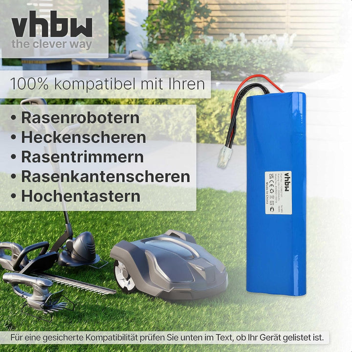 vhbw 2X Akku kompatibel mit Husqvarna Automower 210AC, 210C, 220AC, 230ACX, 260ACX, G2 (2004-2006),