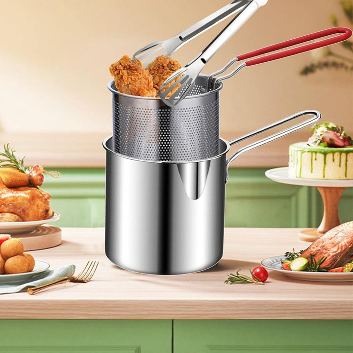 Frittiertopf,Ölsparende kleine Fritteuse im japanischen Stil - Multifunktionales Kochgeschirr zum Br