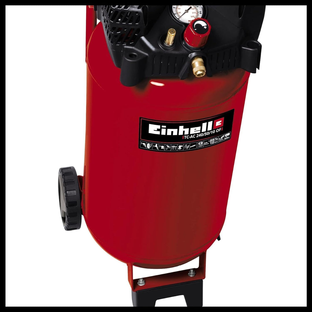Einhell Kompressor TC-AC 190/6/8 OF (1.100 W, max. 8 bar, öl-/servicefreier Motor, 6 Liter Druckluft