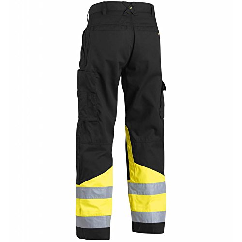 Blaklader 15641811 Hose mit hoher Sichtbarkeit, Schwarz/Gelb, grootte C58 C58 Black / Yellow, C58 Bl