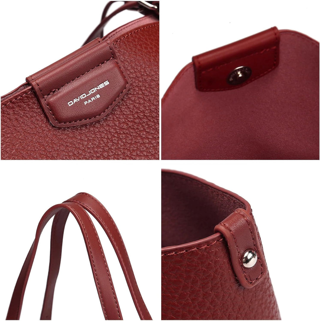David Jones - Handtasche für Damen – Einkaufstasche aus weichem Kunstleder – Tasche für den Unterric