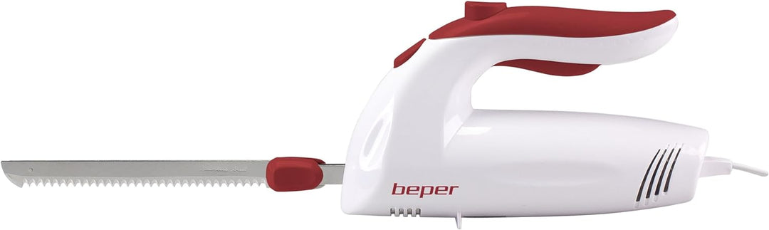 BEPER BP.790 – Elektrisches Küchenmesser für Fleisch, Brot, Tiefkühl, Käse, Obst und Gemüse, Doppelk
