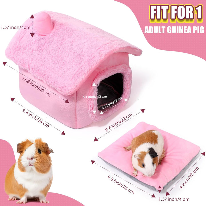 Meerschweinchen Haus, Meerschweinchen Bett, teilbares Plüschdach, Kaninchen Haus, Kaninchen Bett, id
