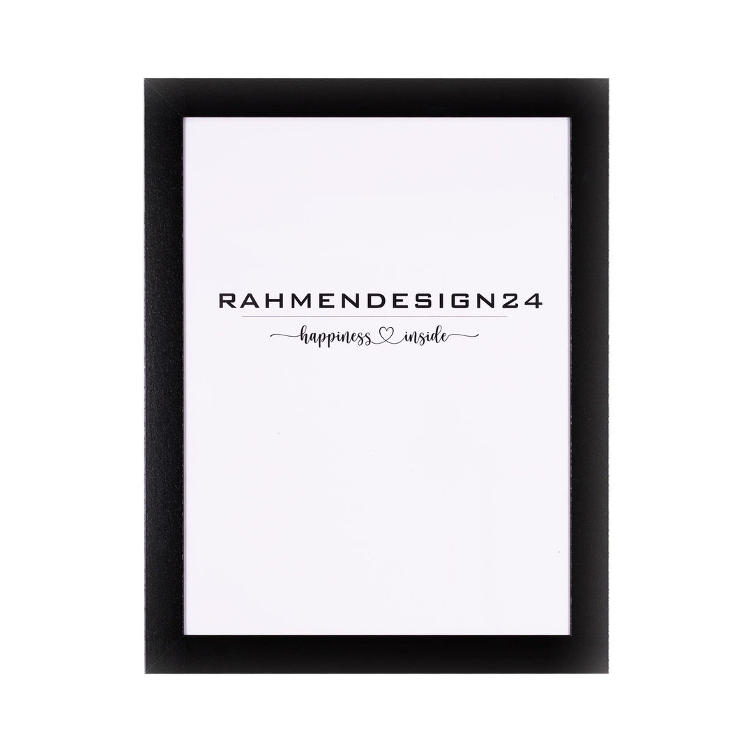 Rahmendesign24 Bilderrahmen Milano 60x60 Schwarz (hochglanz) Fotorahmen, Wechselrahmen, Posterrahmen