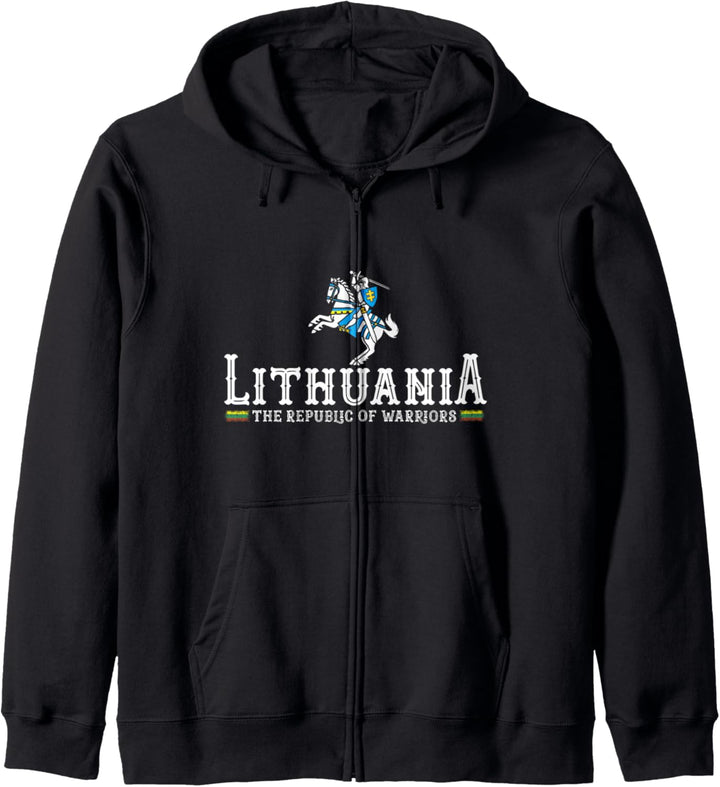 Lithuanian The Republic Of Warriors Lithuania Flag Knight Kapuzenjacke
