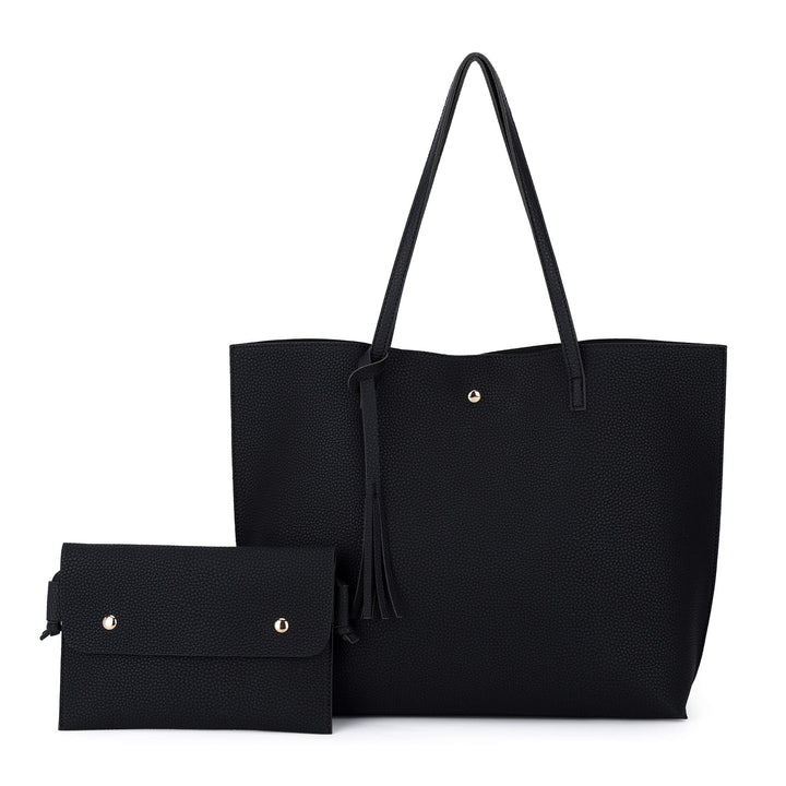 K.EYRE Damen Faux PU Leder Tote Schulter Geldbörsen Tasche für Frauen, Grosse Kapazität Quaste Handt