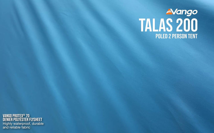 Vango Tunnelzelt, Talas 200 River, für zwei Personen, blau