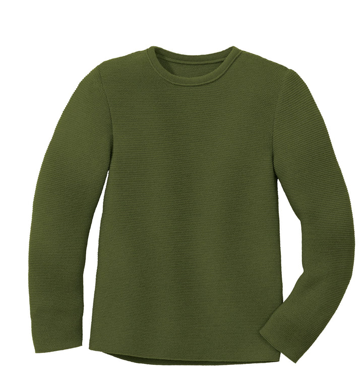 Disana Linksstrick-Pullover 98-104 Oliv, 98-104 Oliv