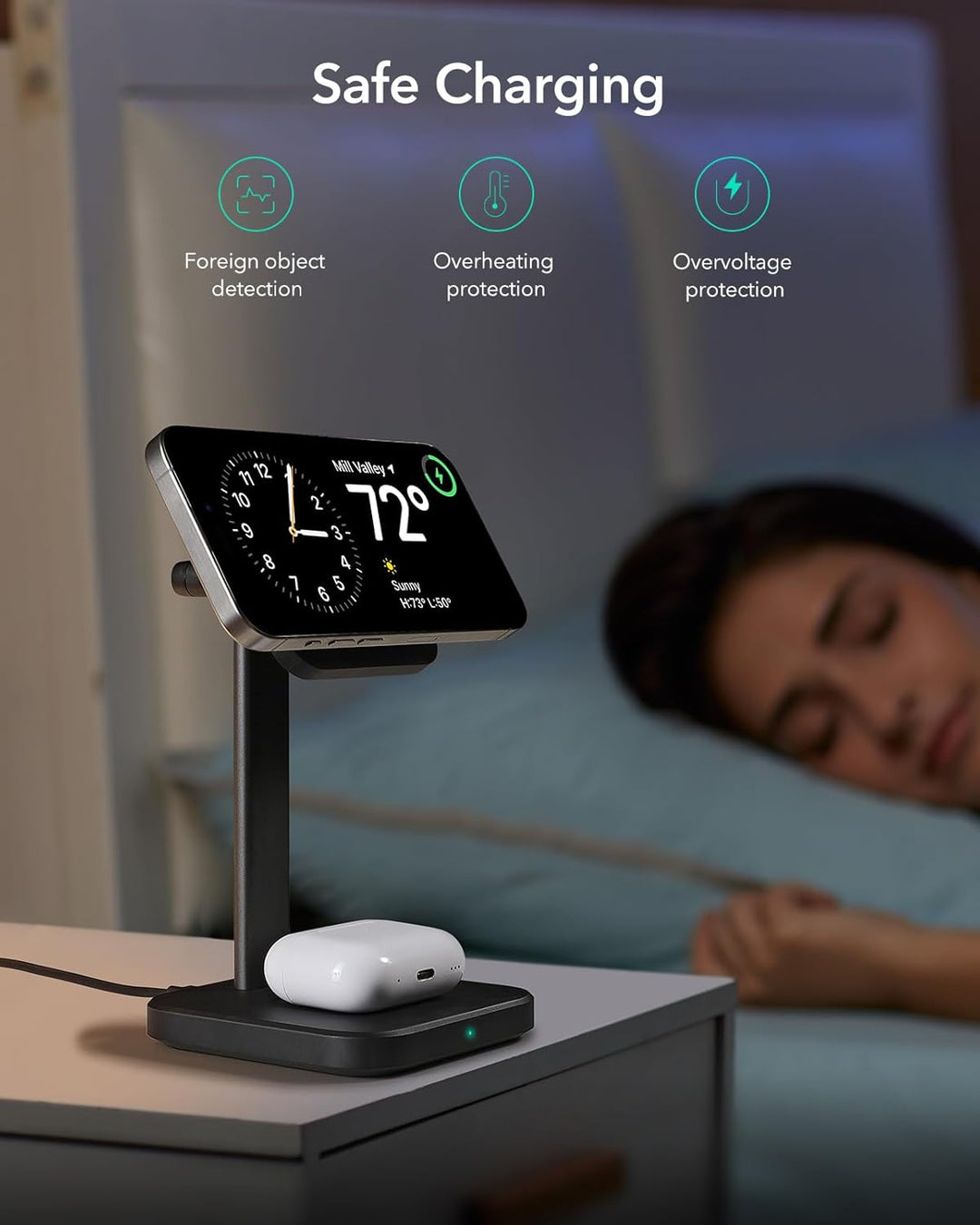 ESR 2 in 1-Ladestation für Apple, MagSafe-Ladestation für iPhone [Zertifiziert], Magsafe-Ladestation
