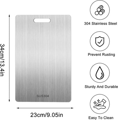 Titan Schneidebrett, 2024 New Titanium Cutting Board Multifunktion, Doppelseitiges Lebensmittel Grad