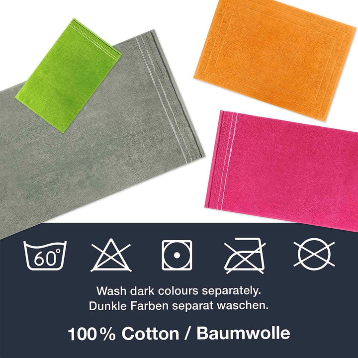 WohnDirect Duschtuch Set 2 teilig - 2 Badetücher (70x140) - Frottee 100% Baumwolle - Orange 2 Badetü