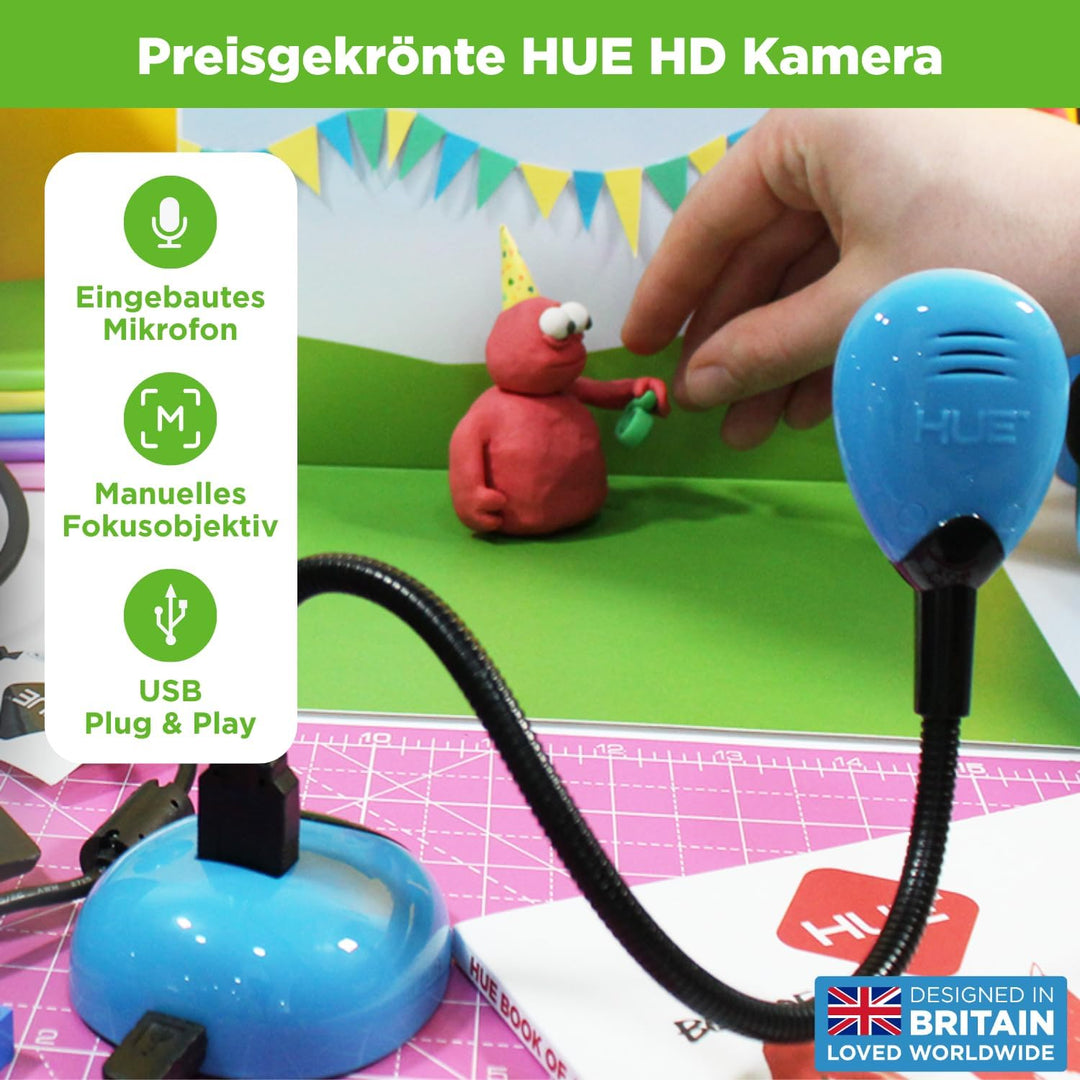 HUE Animation Studio: komplettes Stop Motion Kit (Full HD 1080p flexible Kamera, Software, Buch) für