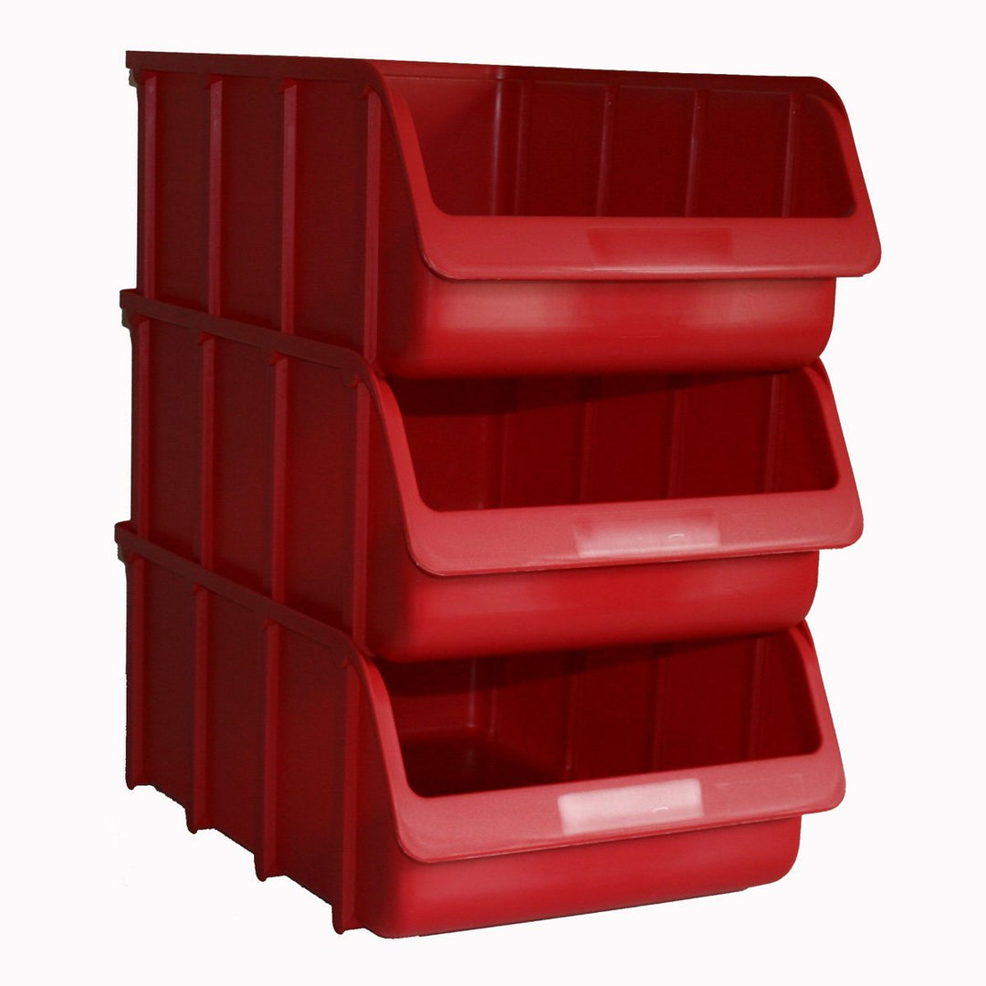 3x Profi Sichtboxen PP Grösse 5 rot NEU Stapelbox Sicht-Lagerbox Boxen Sichtbox