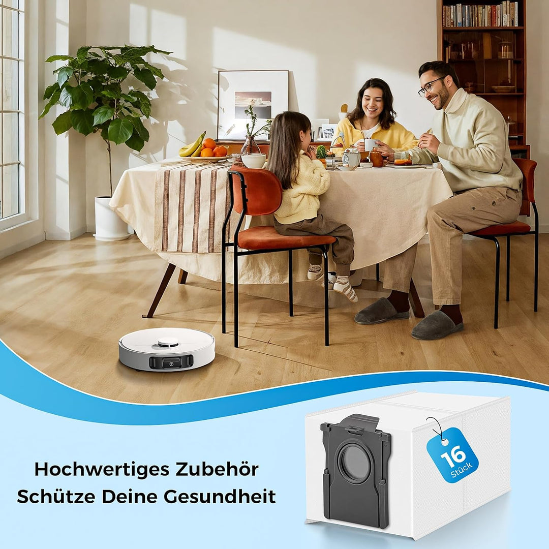 16 Stück Staubbeutel für Dreame L10s Ultra Gen 3 / Gen 2 / X50 Ultra Complete / L40s / L40 Ultra / M