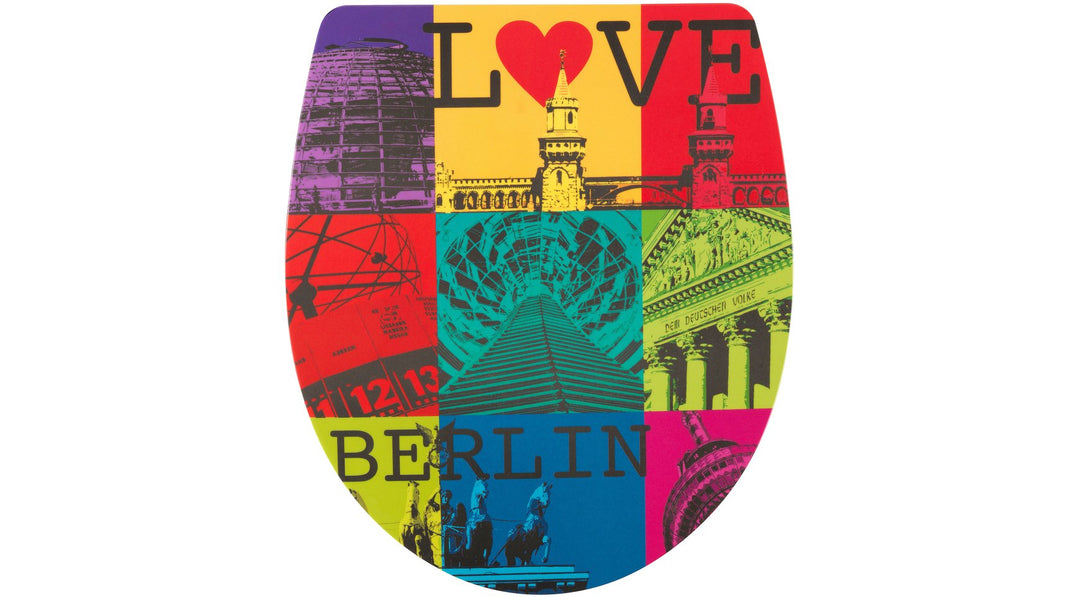 ADOB, Design WC Sitz Klobrille Love Berlin, Absenkautomatik, abnehmbar zur Reinigung, 60839, Berlin