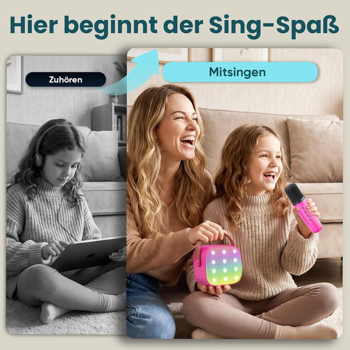 Mädchen Geschenk Kinder Karaoke Maschine: Karaoke Mikrofon Kinder- Spielzeug ab 3-11 Jahre Mädchen J