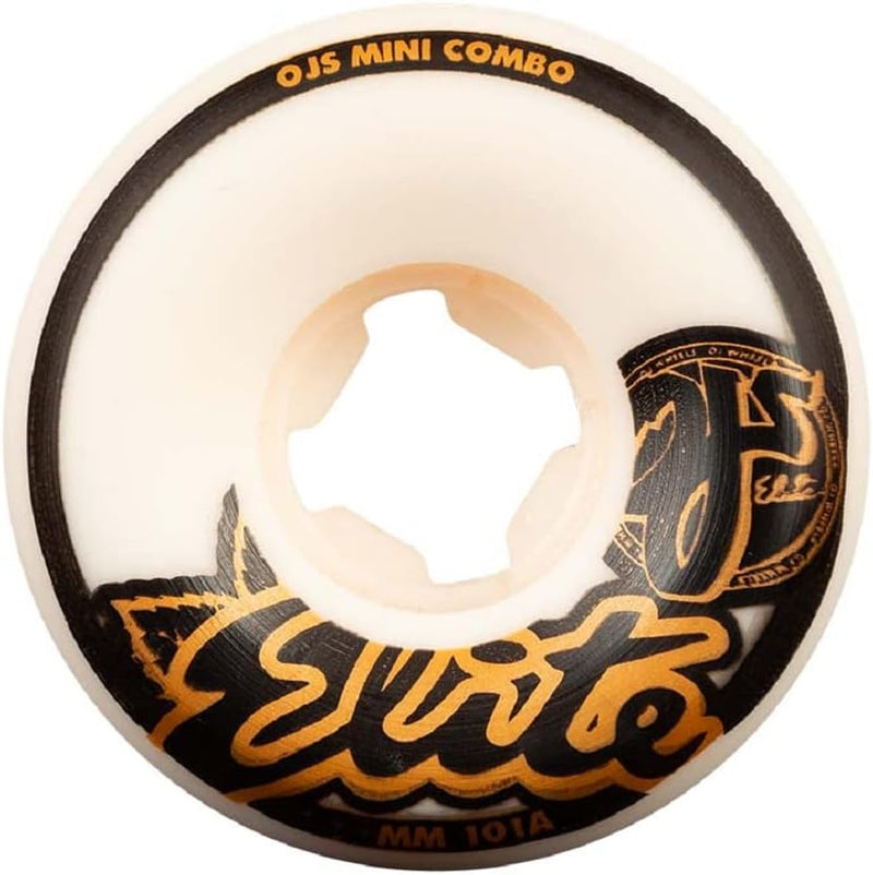 OJ Wheels Elite Mini Combo 101a Skateboard-Räder 53 mm Weiss, 53 mm Weiss