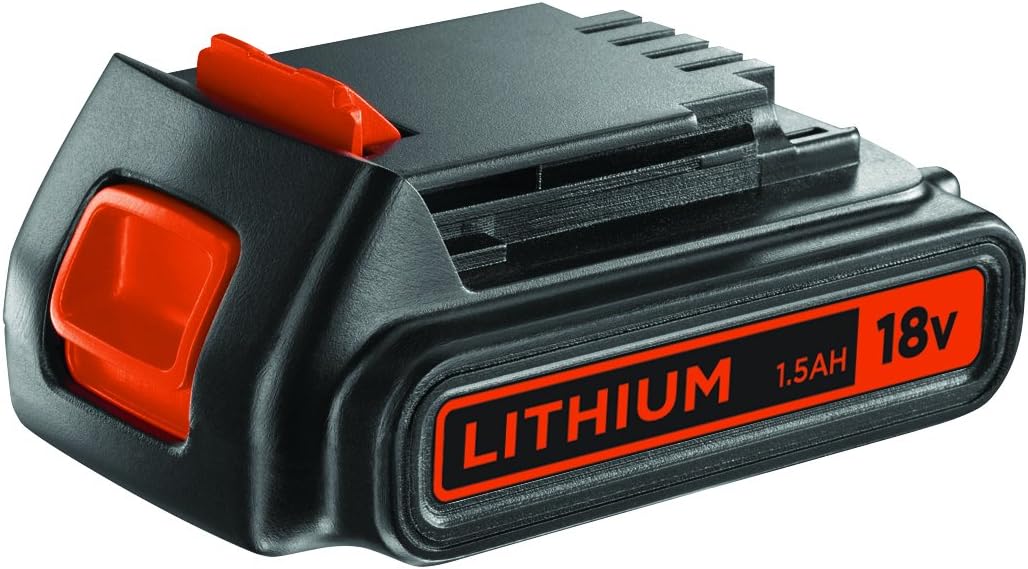 Black+Decker 1A Ladegerät Starterkit (18V 1,5Ah Li-Ion Akku, LED-Ladezustandsanzeige, 4 Anzeigenmodi