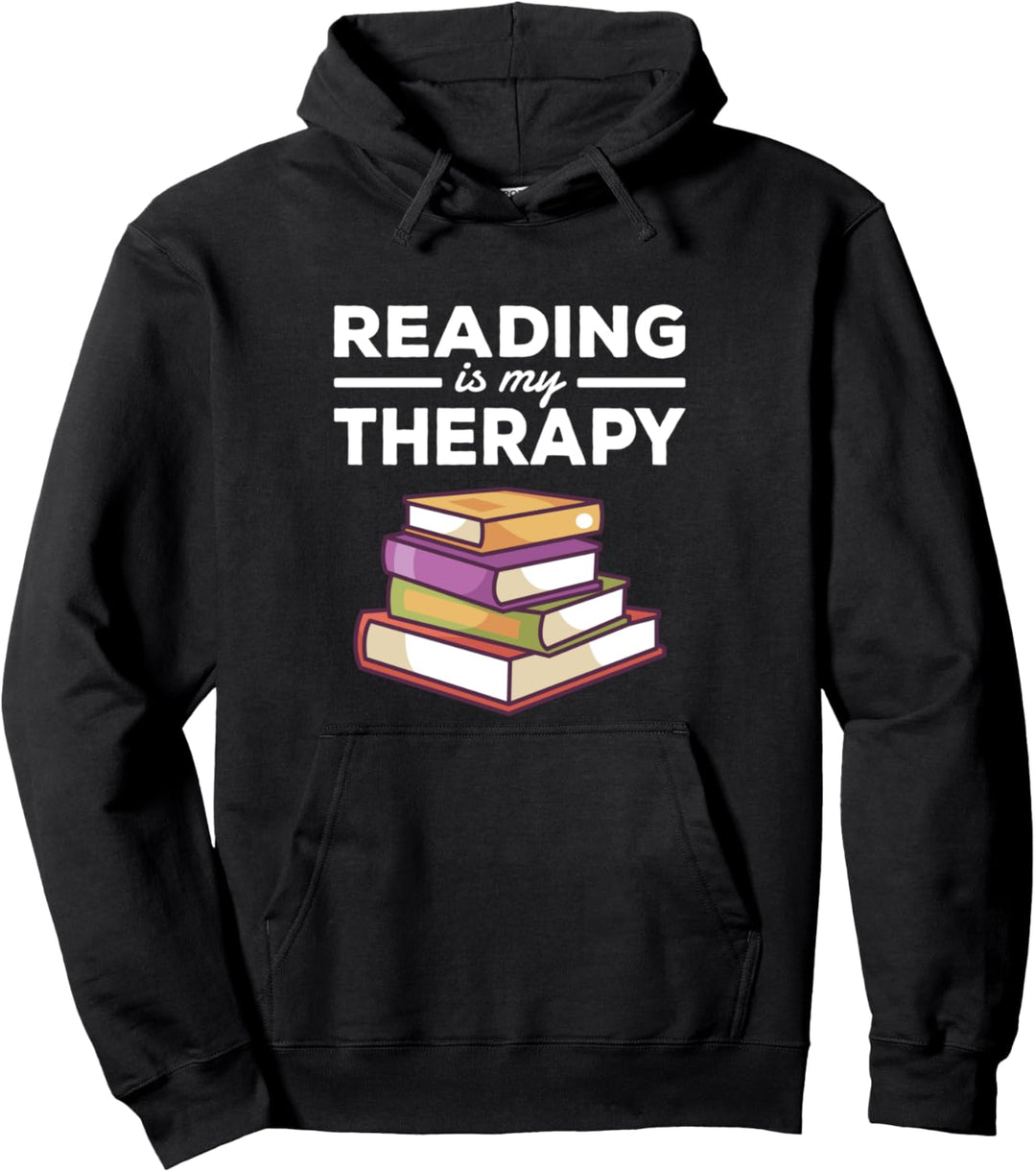 Reading Is My Therapy Zitate Bücher Lesen Sprüche Pullover Hoodie