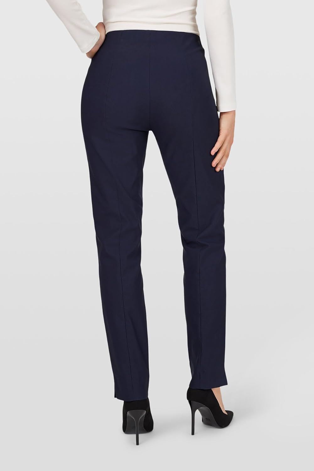 Robell Style Marie - Stoffhose Damen high Waist - Damenhose Power Stretch - Bengaline Stoff Hose mit