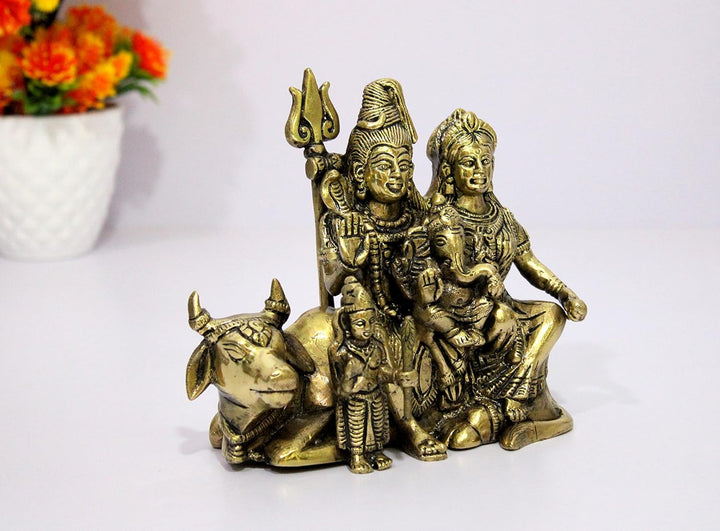 eSplanade Messing Shiv Pariwar – Shiva Familie – Shiv Parvati Shiva Bholenath Shankar Ganesha Nandi