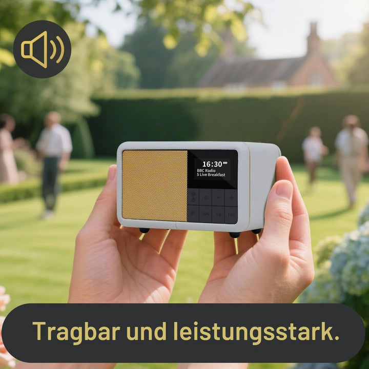LEMEGA CR7 Tragbares Mini DAB+ Radio mit Bluetooth（Akku mit bis zu 12 Stunden Laufzeit,UKW,IPX4 wass
