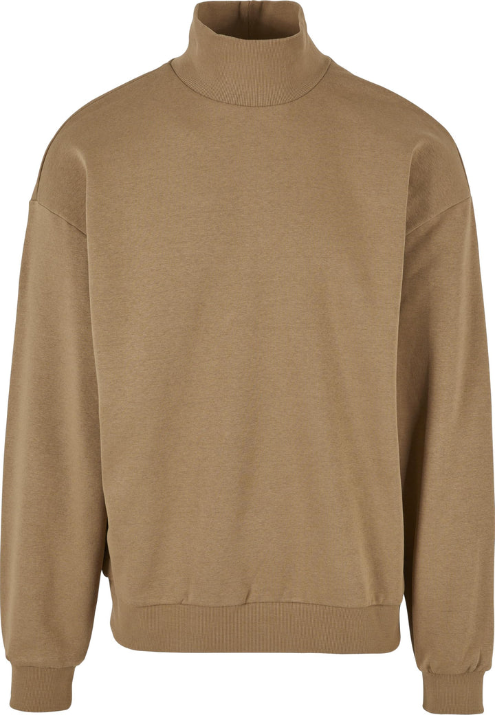 Urban Classics Herren High Rib Neck Crew Sweatshirt 3XL Warmsand, 3XL Warmsand