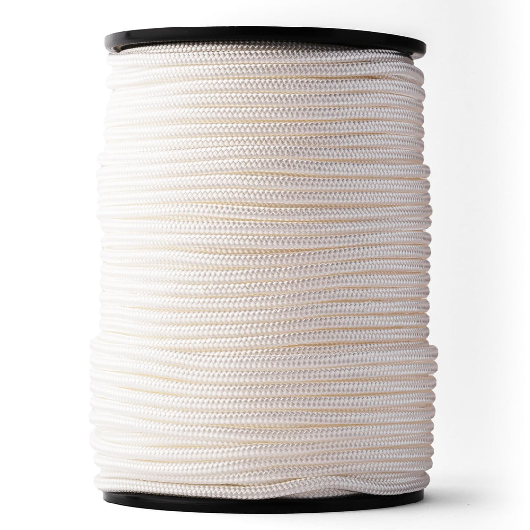 SNURO Nylon Seil (5mm, 100M, weiss) - Paracord Schnurr mit starkem Nylon Material - Reissfeste Parac