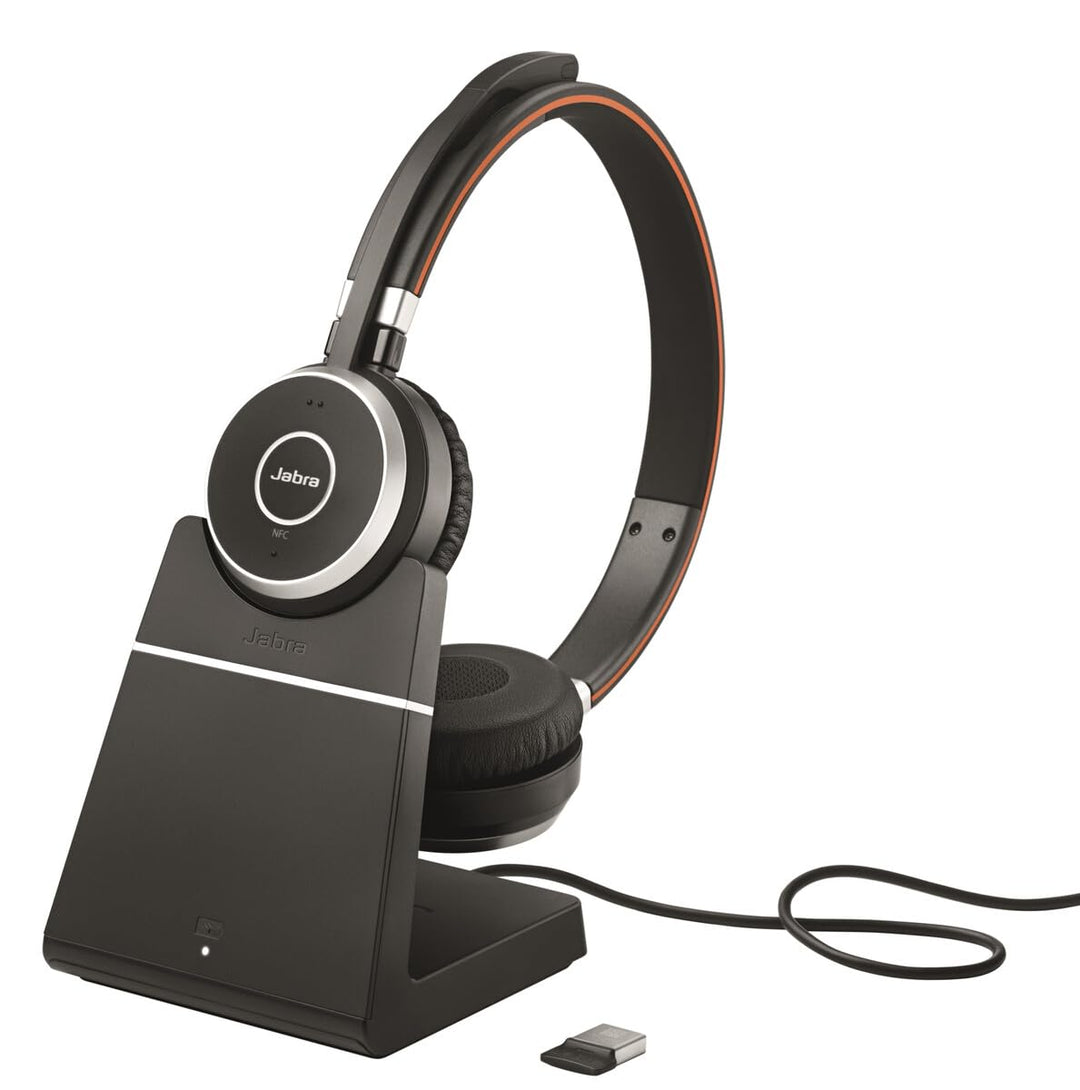 Jabra Evolve 65 SE Schnurloses Stereo-Headset - Bluetooth-Headset mit Mikrofon mit Geräuschunterdrüc