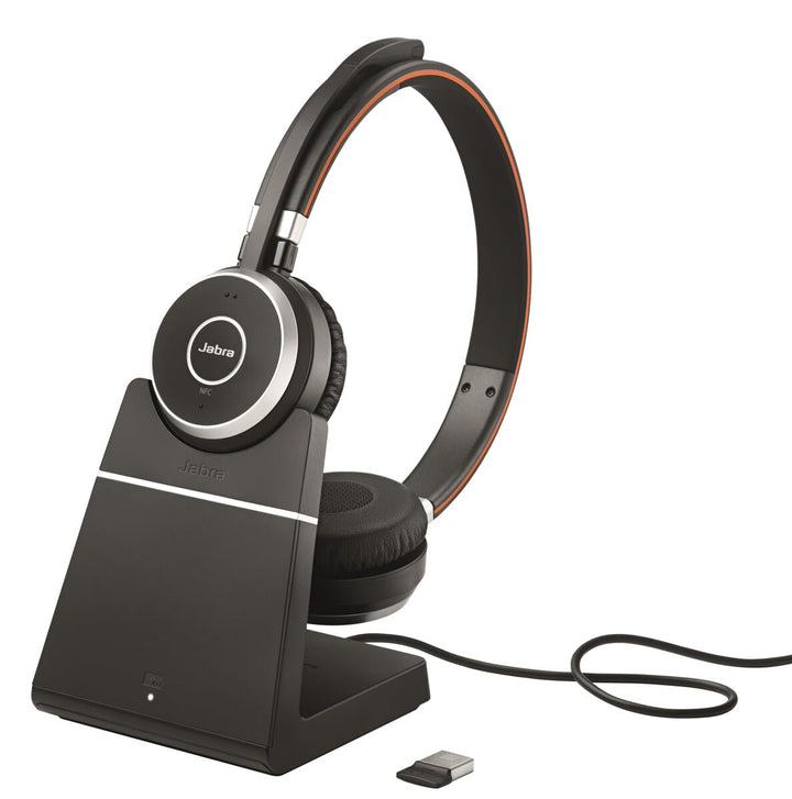 Jabra Evolve 65 SE Schnurloses Stereo-Headset - Bluetooth-Headset mit Mikrofon mit Geräuschunterdrüc
