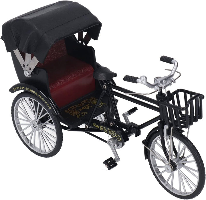 3-Rad-Rikscha-Modell Klein Kompakt Dekorativ Interessantes Rikscha-Modell Legierung Glänzendes Ausse