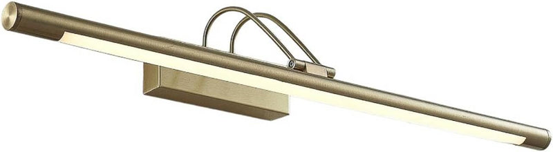 Lucande Bilderleuchte LED mit Schalter, Spiegelleuchte 69 cm, Wandlampe messing, Wandleuchte warmwei