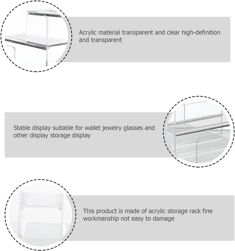 Cabilock Bourse Ständer Acryl Geldbörse Halter 4 Schichten Börse Ständer Schmuck Brille Display Rise
