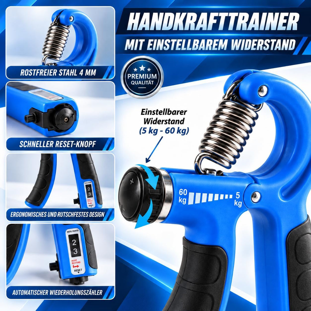 Handgriff Trainer Unterarmtrainer, Grip Trainer &amp; Hand Gripper für Griffkraft Training, Finger und A