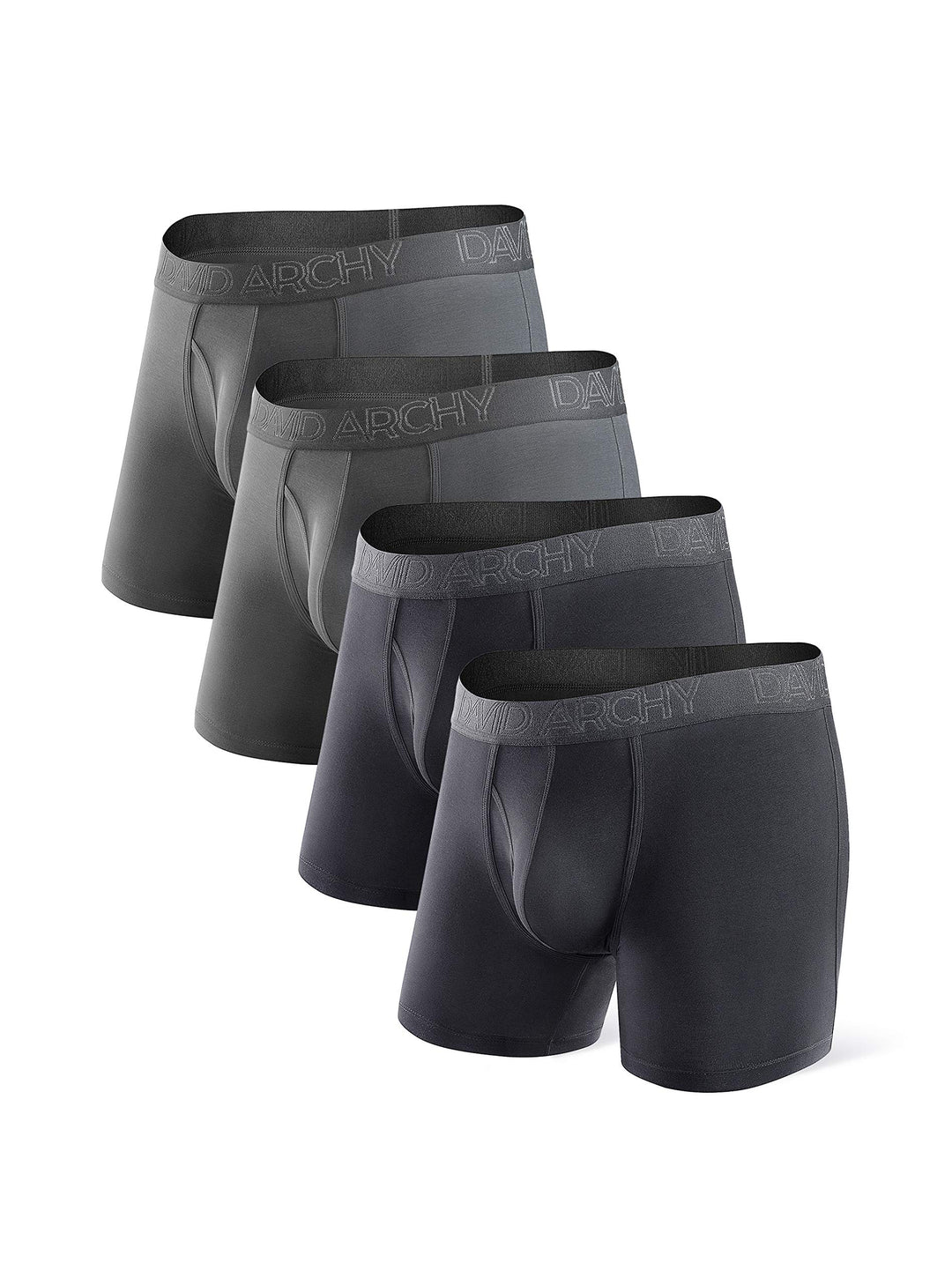 DAVID ARCHY Herren Boxershorts Mehrfachpack, Stretcken Klassischer Retroshorts, Unterhosen Männer, 5