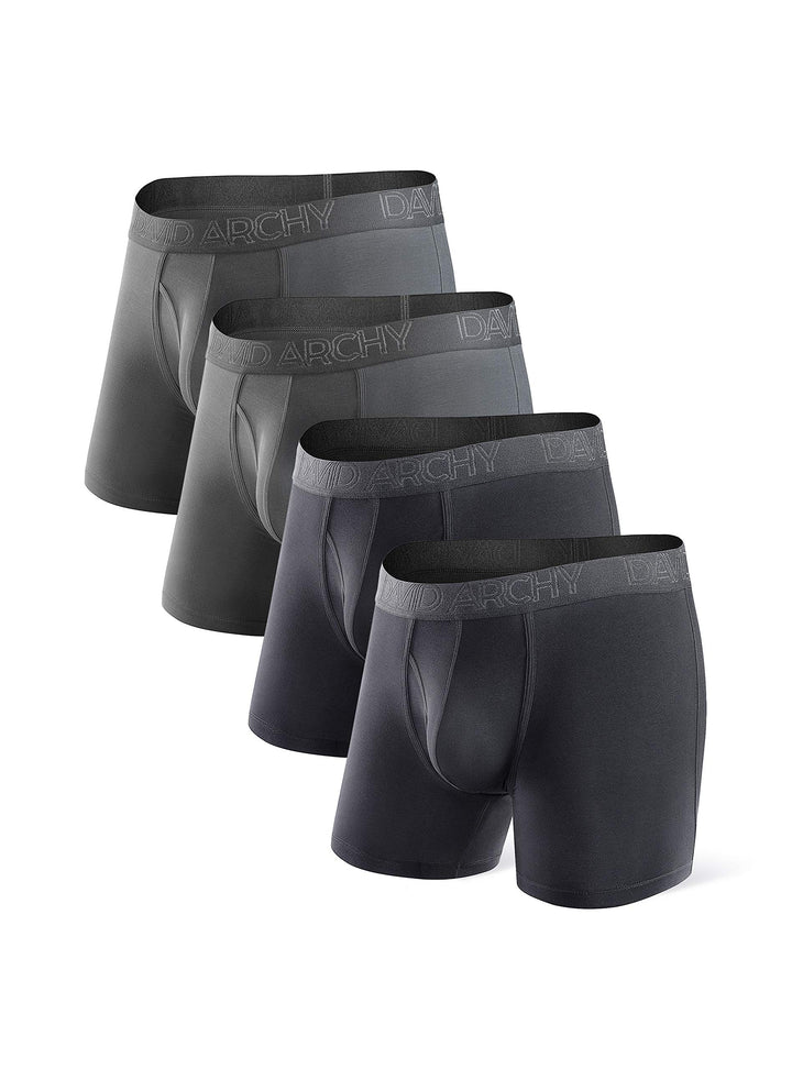 DAVID ARCHY Herren Boxershorts Mehrfachpack, Stretcken Klassischer Retroshorts, Unterhosen Männer, 5