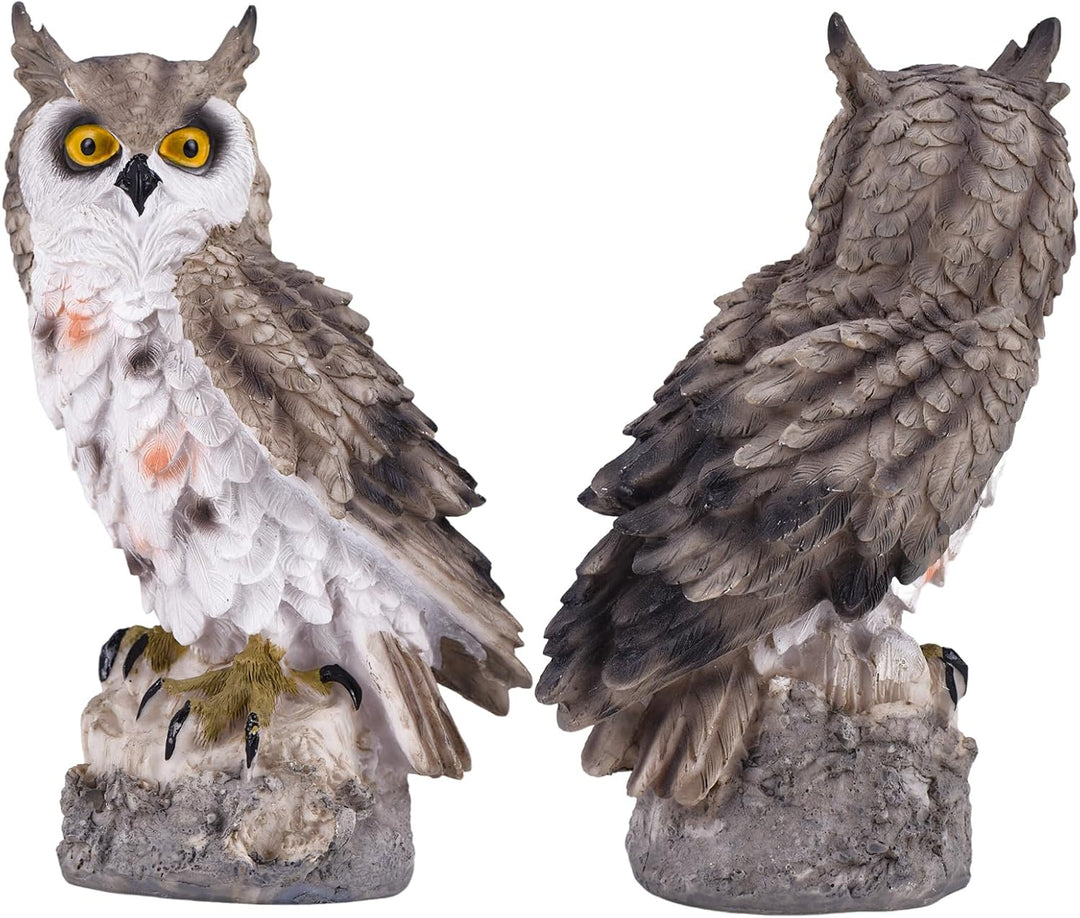 TAIYOU Eulen Deko Skulptur Eule aus Harz Eulen Ornamente Tischdekoration Haus Dekoration Mini Garten