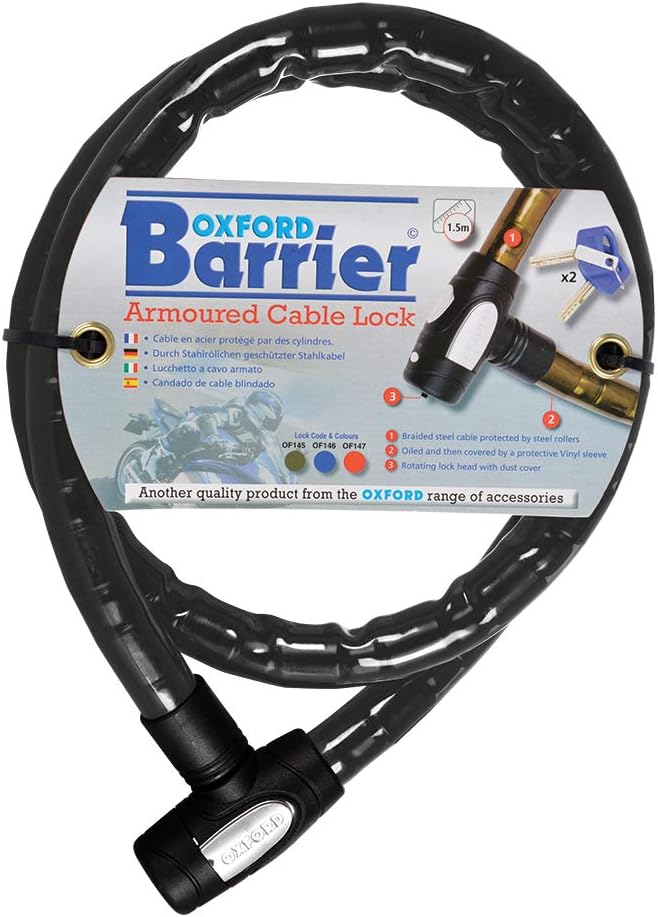 Oxford Barrier Panzerkabelschloss – Bronze (Smoke)