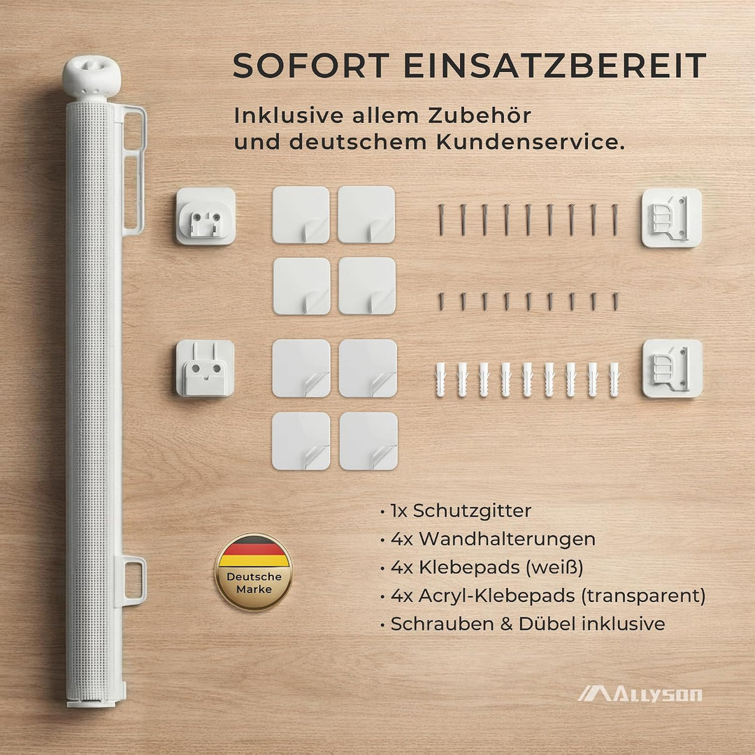 Allyson® Treppenschutzgitter Ausziehbar ohne Bohren, Türschutzgitter bis 140 cm Treppengitter für Ki