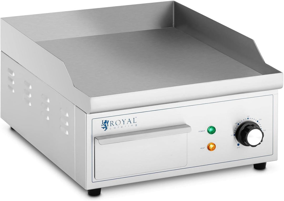Royal Catering RCPG45-S Elektro Grillplatte 350 x 380 mm glatt 2.000 W Griddleplatte Bratplatte Grid
