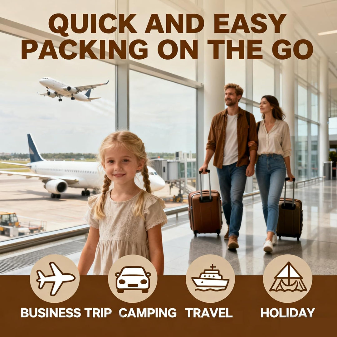 Koffer Organizer Set 8-teilig aus 800D Oxford Stoff,Packwürfel Reissfest &Wasserdicht, Packing Cubes