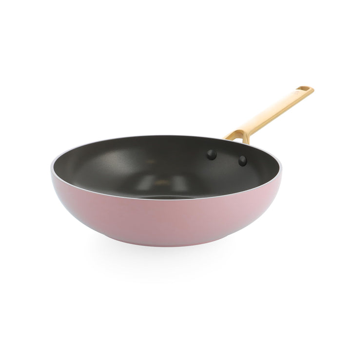 BK Sublime Keramik-Antihaft-Wok 28 cm/3,69, PFAS-frei, Induktion, Goldene Edelstahlgriffe, Backofenf