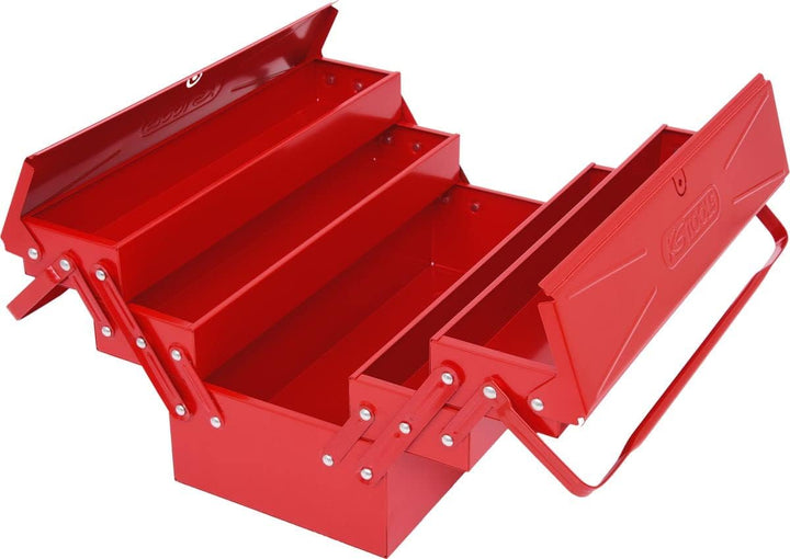 KS Tools 999.0125 - Werkzeugkasten aus Metall, 5 Fächer - 430 x 200 x 200 mm - Bau- und DIY-Werkzeug