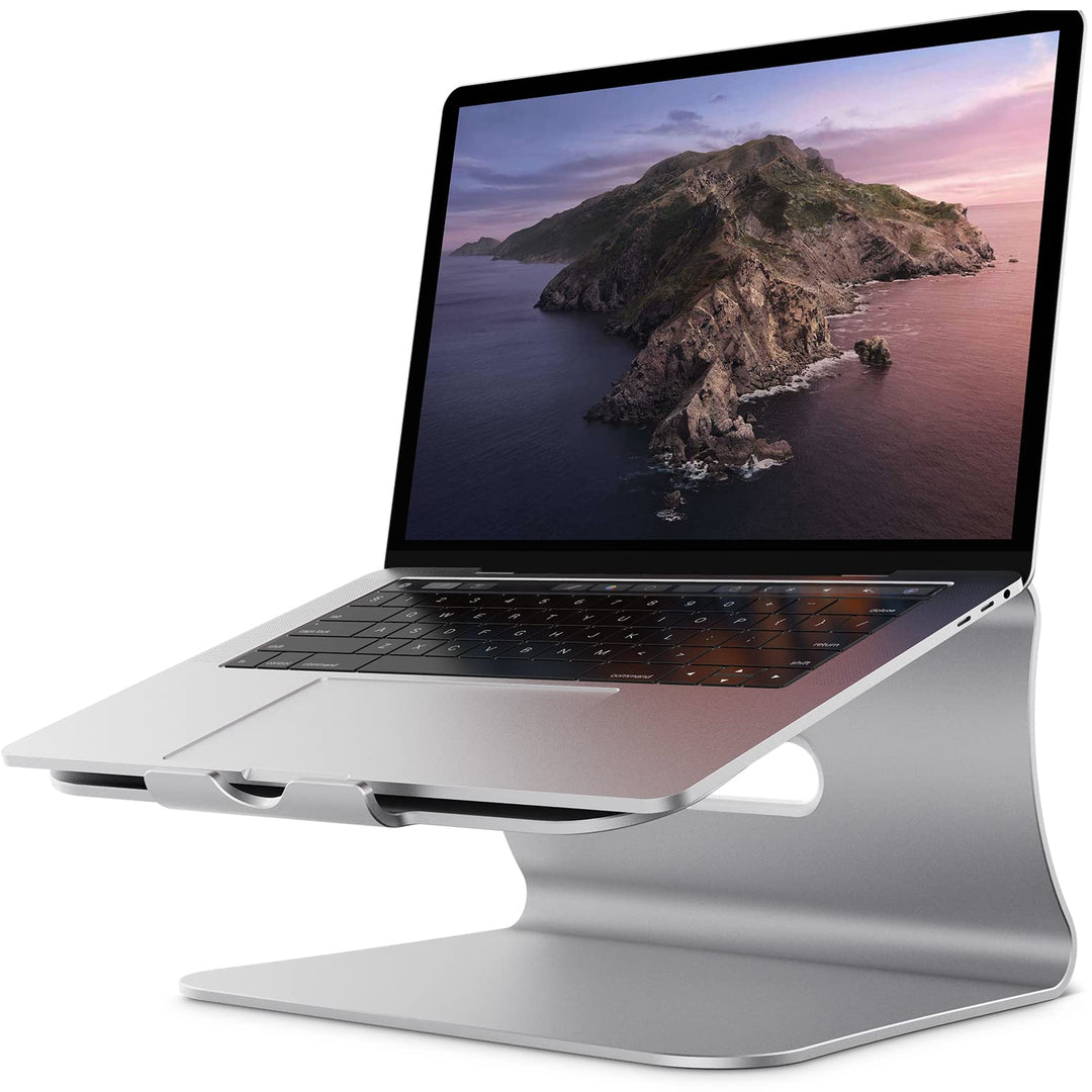 Bestand Aluminiumständer für Laptop und MacBook Desktop für Apple MacBook und alle Laptops Silber 10
