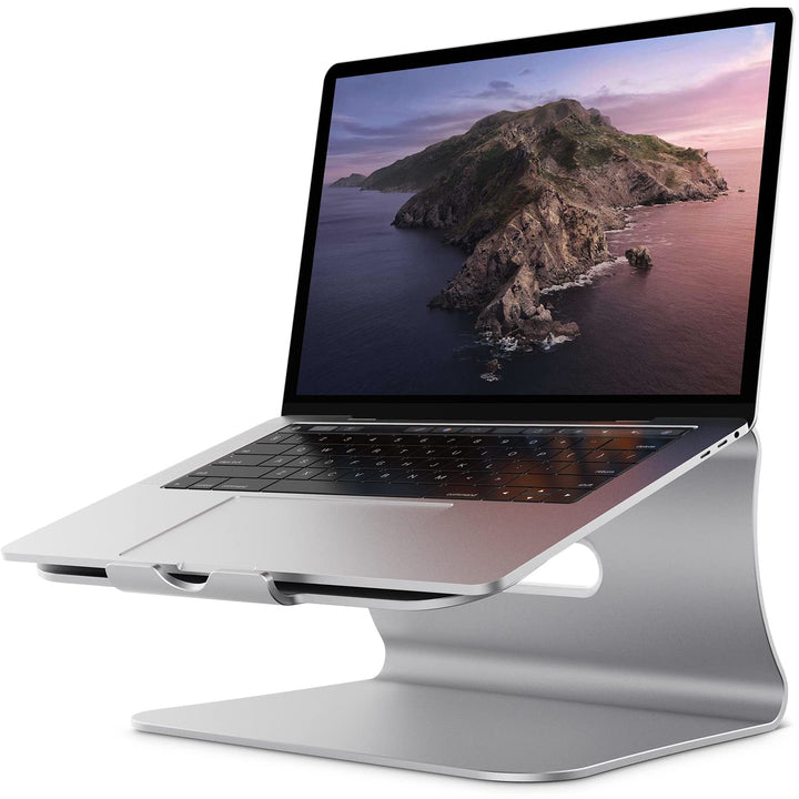 Bestand Aluminiumständer für Laptop und MacBook Desktop für Apple MacBook und alle Laptops Silber 10